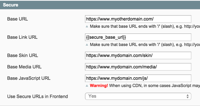 magento ssl multi domains