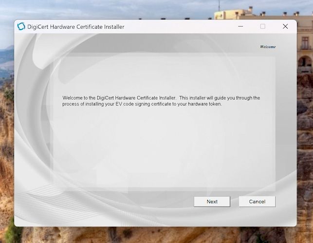 hardware certificate installer