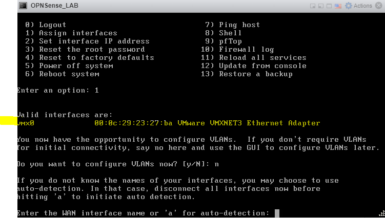 OPNSense Configure WLAN