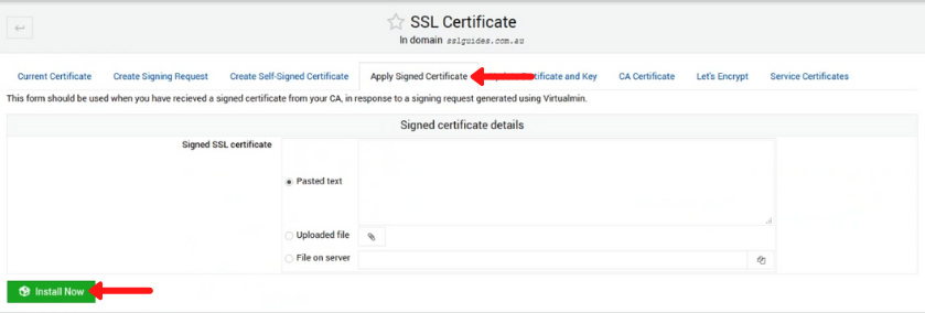 webmin virtualmin install ssl