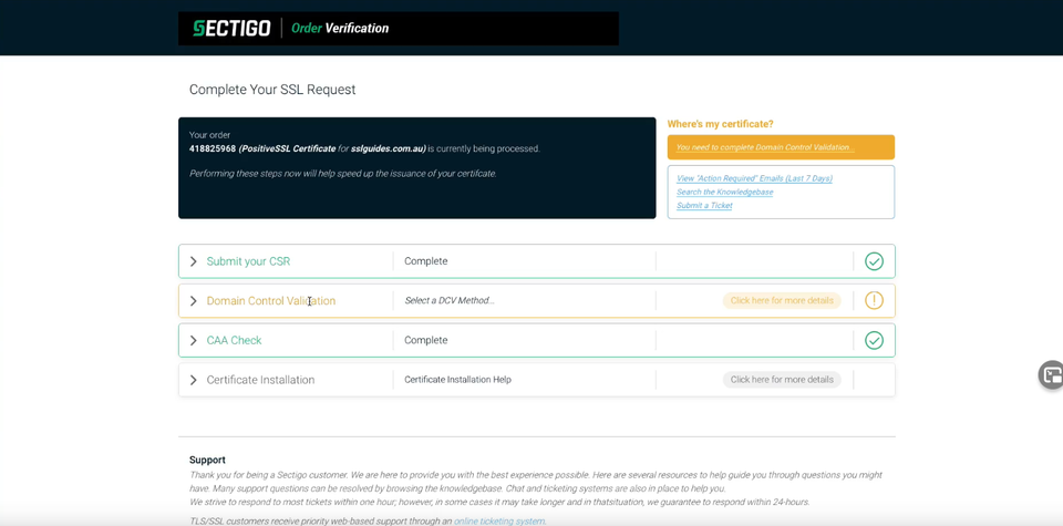 validation manager ssl